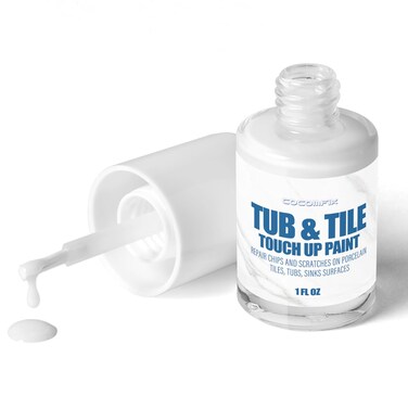 Specialty Tub and Tile Paint, High-Gloss White Tub Paint for Bathtub, Quick-Dry Porcelain Paint for Scratches &amp; Chips on Porcelain, Acrylic, Enamel, Cast Iron, Tubs, Sinks, Tiles and Toilets