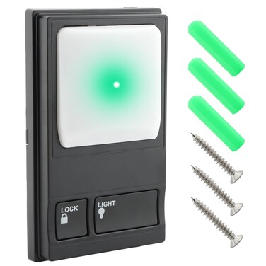 JIANWEI Garage Door Opener Control Panel, Multi-Function Wall Keypad Button Replacement Wired Replacement Panel Wall Keypad Button, Compatible with Lift-Master 78LM, 81LM, 371LM, 971LM(Black)