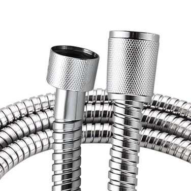 Shower hose replacement for Grohe 28143000 RelexaFlex 59" Metal Longlife Shower Hose, Starlight Chrome