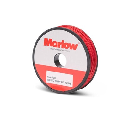 SGT Knots - Marlow Wax Polyester Whipping Twine #4 - for Rope Splice, Whipping Ropes, Sail Twine, General Utility - (134FT) Red