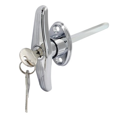 Bonsicoky Garage Door T-Handle Lock with 2 Keys, T-Handle Universal Replacement Lock for Garage Camper Door, Silver