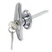Bonsicoky Garage Door T-Handle Lock with 2 Keys, T-Handle Universal Replacement Lock for Garage Camper Door, Silver