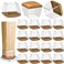16 Pack Chair Leg Floor Protectors for Hardwood Floors, Round Rubber Furniture Sliders, 360&Acirc;&deg;Felt Pad Bottom Wrapped Thickening Silicone Furniture Legs Caps Covers(Square,Clear-XL)