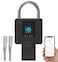 Fingerprint Padlock with Key Backup, Anweller Weatherproof Biometric Bluetooth App Controlled Keyless Smart Electronic Combination Lock for Outdoor Fence Gate Pool Shed Gym Locker Yard Truck