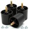 Murtenze 4Pcs 2 inch Plastic Sofa Legs&iuml;&frac14;&OElig;Black Sofa Replacement Legs&iuml;&frac14;&OElig;Round Furniture Legs with M8 Bolts for Sofa Dresser Cabinet Chair Bed Coffee Table