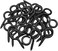 WANBAO 30 Pcs 2 inch Small Screw Eyes Metal Screw Hooks Ring Screws Fasteners Hardware Tools, Black