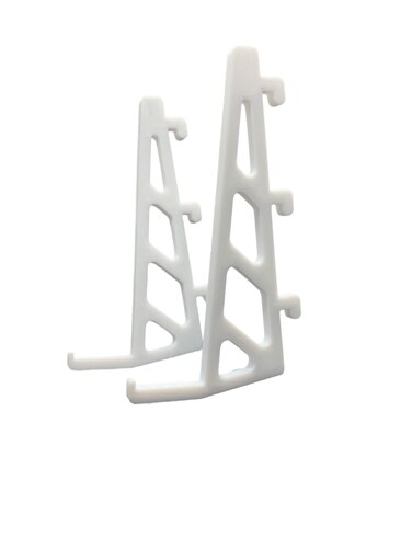 Senac LLC Keyboard Stand Designed for IKEA SKADIS Pegboard   Keyboard Stand, Pegboard Hooks, Durable, Holds Up to 2 LB, Display for Mechanical Keyboards   1 Pair (2 Hooks), White
