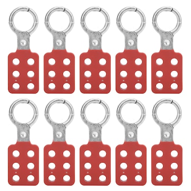 Lock Out Tag Out Hasp, 10Pcs Aluminium Lockout Tagout Hasp Kit with 6 Holes Interlock for Lockout Station, Safety Hasp Lock for Padlocks