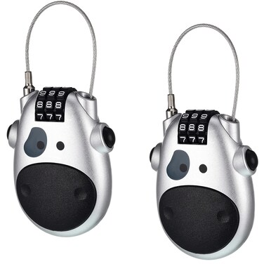 Peryiter 2 Pcs Cable Lock Combination 27.56 Inch Adjustable Cable Locks 3 Digit Combination Lock Security Wire Combo Steel Cable Locks Set