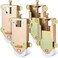 Therwen 2 Pcs Mirror Door Roller Assembly 1-1/2 Inch Nylon Concaved Wheels, 2-1/2 Inch Hole Centers Sliding Door Roller Wheels with Ball Bearings, Closet Sliding Door Hardware