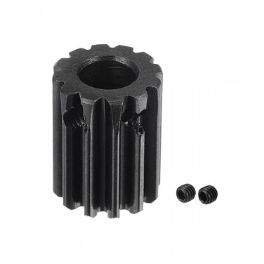 uxcell 7mm Bore 12T Mod 1 Pinion Gear 15# Steel Spur Diff Differential Pinion Gear Motor Gear, for RC Car