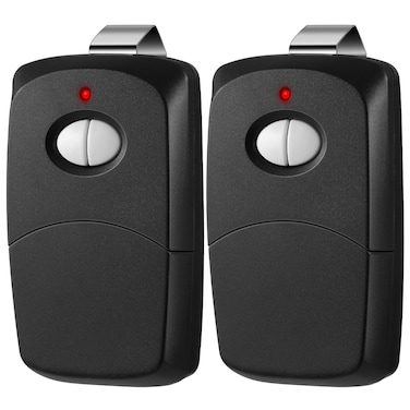Kingdder 2 Pcs Two Button Garage Door Remote Compatible with Linear Multicode 10 Dip Switch 3089 3060 3070 3083 300mhz Gate Door Opener, Control 2 Different Doors Simultaneously(Black)