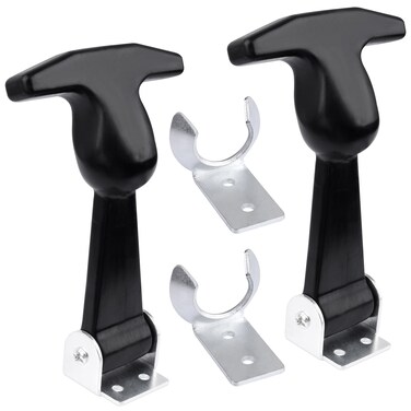 Rubber Bonnet Latch Flexible,T-Handle hasp Rubber Flexible with Brackets for Tool Box Vehicle Engine Bonnet Latch Rubber Hood Latch