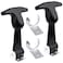 Rubber Bonnet Latch Flexible,T-Handle hasp Rubber Flexible with Brackets for Tool Box Vehicle Engine Bonnet Latch Rubber Hood Latch