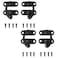 DGBRSM 4PCS Black Padlock Hasp Hook Lock Antique Hook Hasp Latch for Jewelry Box Cabinet Toolbox Suitcase