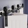 72" Bifold Barn Door Hardware Kit: Barn Door Bifold Hardware Kit for Four 17" Closet Doors - Assembly Easy Smoothly Quietly - J Shape Side Mount and Top Mount Slide Roller- No Doors