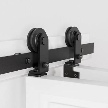 LTIYITL 48" Bi-Folding Sliding Barn Door Hardware Kit for 2 Doors,Top Mount Roller,Smoothly&amp; Quietly,Easy Install [Doors not Included]