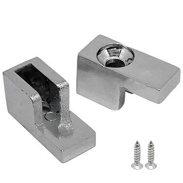 6pcs Plastic F-Shaped Bathroom Door clamp,Frameless Glass Clamp Holder,with M4x16mm Screw,for 8mm(0.31in) Thickness Glass(Small size)