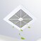 Baquler Exhaust Bathroom Fan Cover Bathroom Ceiling Fan Grille with Springs Plastic Replacement Vent Cover Wall Mount for Square Ceiling for Ventilation Fan (1, 9.6 x 9.6'')