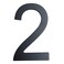 BetLight 6 Inch House Numbers- Modern Floating Stainless Steel Home Address Number Elegant Black Finish,Number 2