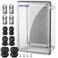 XINYIELE Waterproof Outdoor Project ABS Plastic Junction Box IP67 Weatherproof Dustproof Enclosure with Hinged Cover, Mounting Plate,Wall Brackets for Power Project (Clear,13.8"x9.8"x5.9")