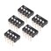 uxcell 5 Pcs Black DIP Switch 1 2 3 4 Positions 2.54mm Pitch for Circuit Breadboards PCB