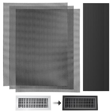 3Pack 400x300mm DIY Floor Vent Covers, PVC Magnetic Vent Covers Air Vent Screen Mesh AC Vent Mesh Cover Register Screen Cover for Floor Wall Ceiling Catch Debris Hair Insect