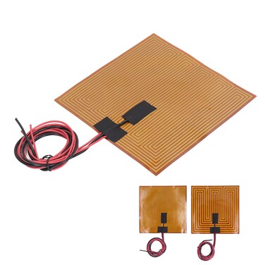 Heating Elements Film Adhesive Polyimide Heater Plate 150&acirc;&bdquo;&fnof; 7.9 x 7.9in for 3D Printer(DC24V 150W)