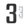Modern House Numbers for Outside - Self-Adhesive, Large 6 Inch, Metal House Address Numbers - Ideal For Mailbox, Door, And Outdoor Address - House Number 3
