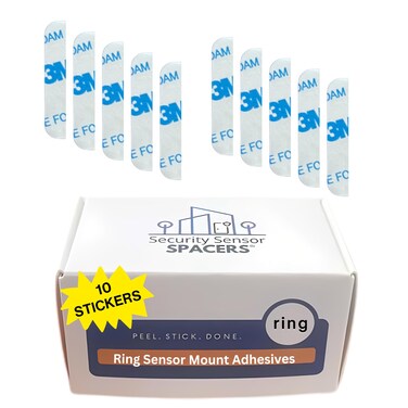 Ring Sensor Alarm Adhesive Replacement Pads, 10 Pack for Magnets Only - White, Peel and Stick, 3M Double Sided Adhesive Pads, Mount Tape, Perfect for Ring Contact Sensor 10 Pack 2nd Gen