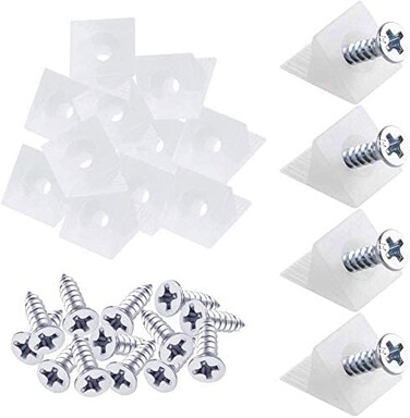 50pcs Drawer Repair Kit, Drawer Supports Drawer Bottom Sagging Repair Fix Mending Wedges, Drawer Repair Kit with Screws Furniture Chest Drawer Bottom Repair Fixing Mending Wedges Drawer