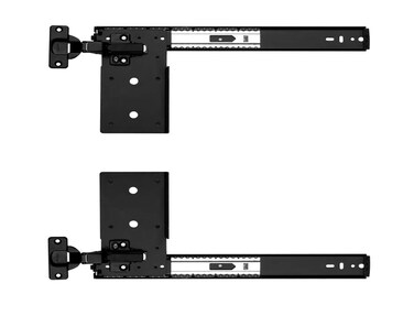 KV Pivot Door Slide Hardware Inset Application Self Closing 12 1/8" Slide (Kit) Black