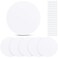 Sosation 6 Pcs Plastic Flat Blank Plate Wall Hole Cover Ceiling Cover Plate, Circle Electrical Box Cover with 48 Pcs Double Faced Adhesive Tape for Ceilings or Wall (14 Inch)