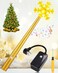 FRAMICS Wireless Remote Control Outlet, Magic Wand Christmas Tree Light, Christmas Tree Remote Control with Music, Remote Light Switch for Christmas Tree Wand Snowflake, for Kids, Gold