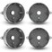 Juexica 4 Pcs 1/2 Inch 5 Hole 4 Inch Electrical Box Round Weatherproof Outlet Box Outdoor Junction Round Box for Lighting Systems (Gray)