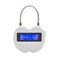KENRONE Heart Metal Timer Lock, USB Rechargeable Timer Compact Padlock not with 1m Spring Cord, Up to 99 Hours Timed Self-Regulation Anti-Addiction Timer Padlock (Silver)
