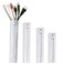 StangH Cable Management Sleeve White - Cord Organizer System Flexible Wire Hider Cover with Zipper, Avoid Messy Cables for PC Office/Computer/Home Theater, 19 Inch, Greyish White, 4 Pieces