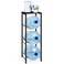 Water Bottle Holder Organizer 5 Gallon Water Jug Holder with Shelves, 3-Tier Water Bottle Dispenser Stand for Kitchen Living Room Office, Black
