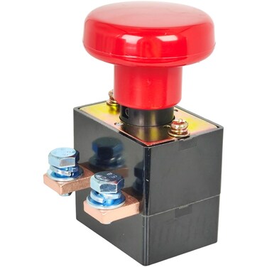 XYZIL Emergency Stop Switch ED250B-1 ZJK-250 Compatible with Albright Electric Stacker Forklift Pallet Car Truck Motorcar Red Mushroom Head Push Button 96V 250A