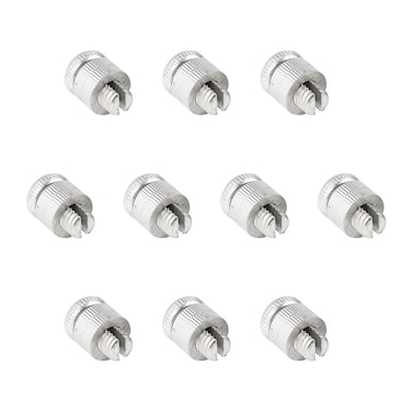 ZYAMY 10PCS Rope Connector 0.8cm Wire Fence Wire Connector Open Bolt Connector Metal Shielded Plug Brass RF Connector Coaxial