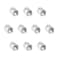 ZYAMY 10PCS Rope Connector 0.8cm Wire Fence Wire Connector Open Bolt Connector Metal Shielded Plug Brass RF Connector Coaxial