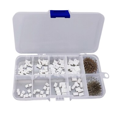 ZSDZFYLLK 380Pcs JST 1.25mm Pitch Male Female Housing Connector Aerial Docking 2/3/4/5Pin Plug with Terminal Connectors Kit