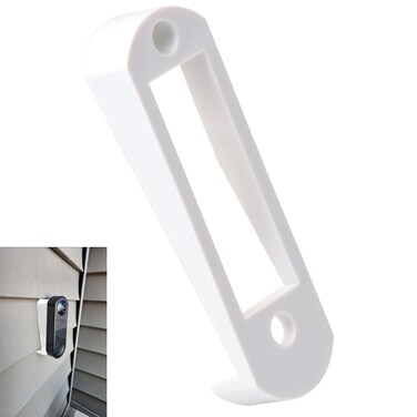 Vinyl Siding Angle Adjustment Mount, 4" Standard Vinyl, Cedar Siding Mount for Arlo Security Video Doorbell (Wired) - White