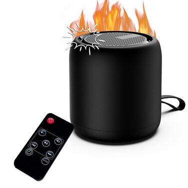 Fireplace Crackler Sound Box for Electric Fireplace with Remote Control, 2 in 1 Realistic Rechargeable Fire Crackling Sound Machine for Gas Fireplace, Fire Crackler Sound System, Fire Noise