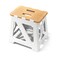 BLACKSPACE 13" Folding Step Stool for Adults, 250 lbs Capacity Non-Slip Compact Plastic Foldable Step Stool with Handle, Portable Lightweight Folding Stool for Home or Kitchen(Khaki)