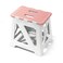 BLACKSPACE 13" Folding Step Stool for Adults, 250 lbs Capacity Non-Slip Compact Plastic Foldable Step Stool with Handle, Portable Lightweight Folding Stool for Home or Kitchen(Pink)