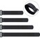 20 Pack Reusable Cinch Straps Fastening Cable Straps Nylon Hook and Loop Cinch Cable Ties Down Multipurpose Securing Straps Adjustable Tie Organizer to Keep Home Office from Tangled Cords (Black)