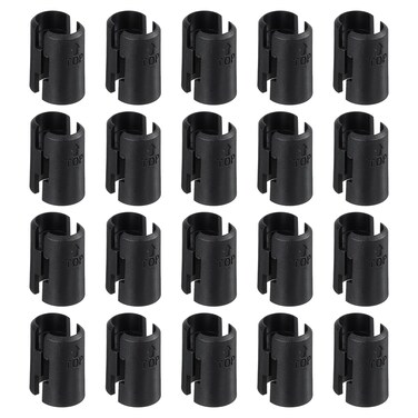 uxcell 50Pcs Wire Shelving Shelf Lock Clips, Plastic Shelving Clips for 3/4" Post Shelving, Shelving Sleeves Replacements for Wire Shelving System, Black