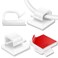 100 Pcs Cable Clips, Adhesive Cable Organizer Cord Holder Wire Clip Wire Management Self Adhesive Hooks Wire Holder for Office, Home (White)