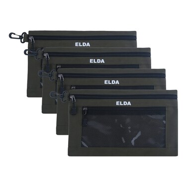 ELDA Tool Bag with Zipper Waterproof Organizer and Storage for Men Heavy Duty Tool Pouch Multi-Purpose Clip on Zipper Pouch Tote Bag,4pack